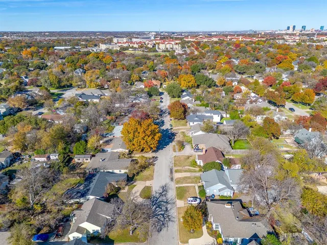 an aerial view of a city