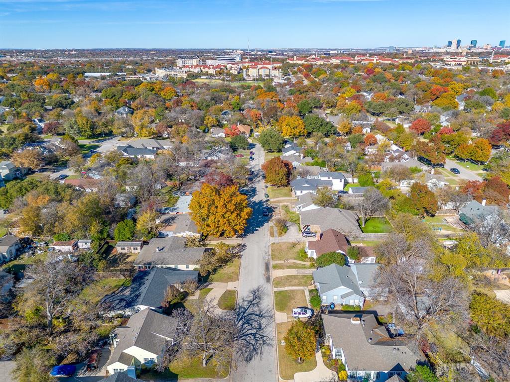 an aerial view of a city