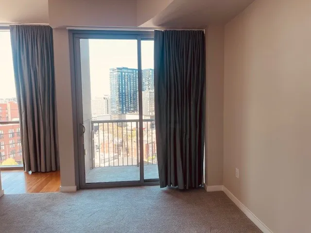 a view of room with front door