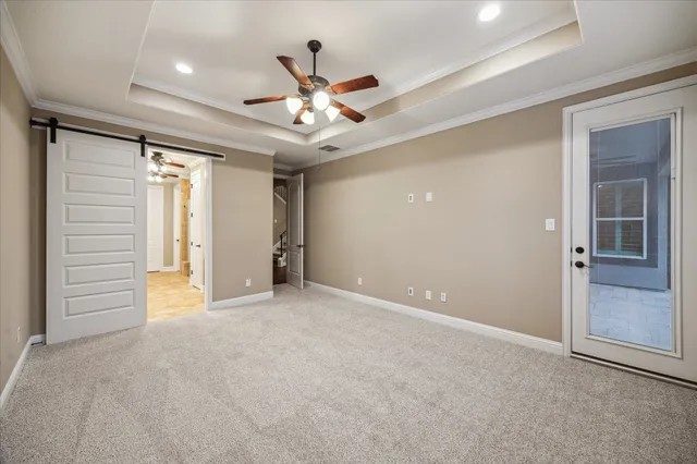 en view of an empty room with a window