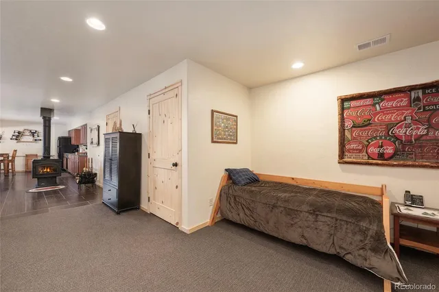 a living room with furniture and a couch