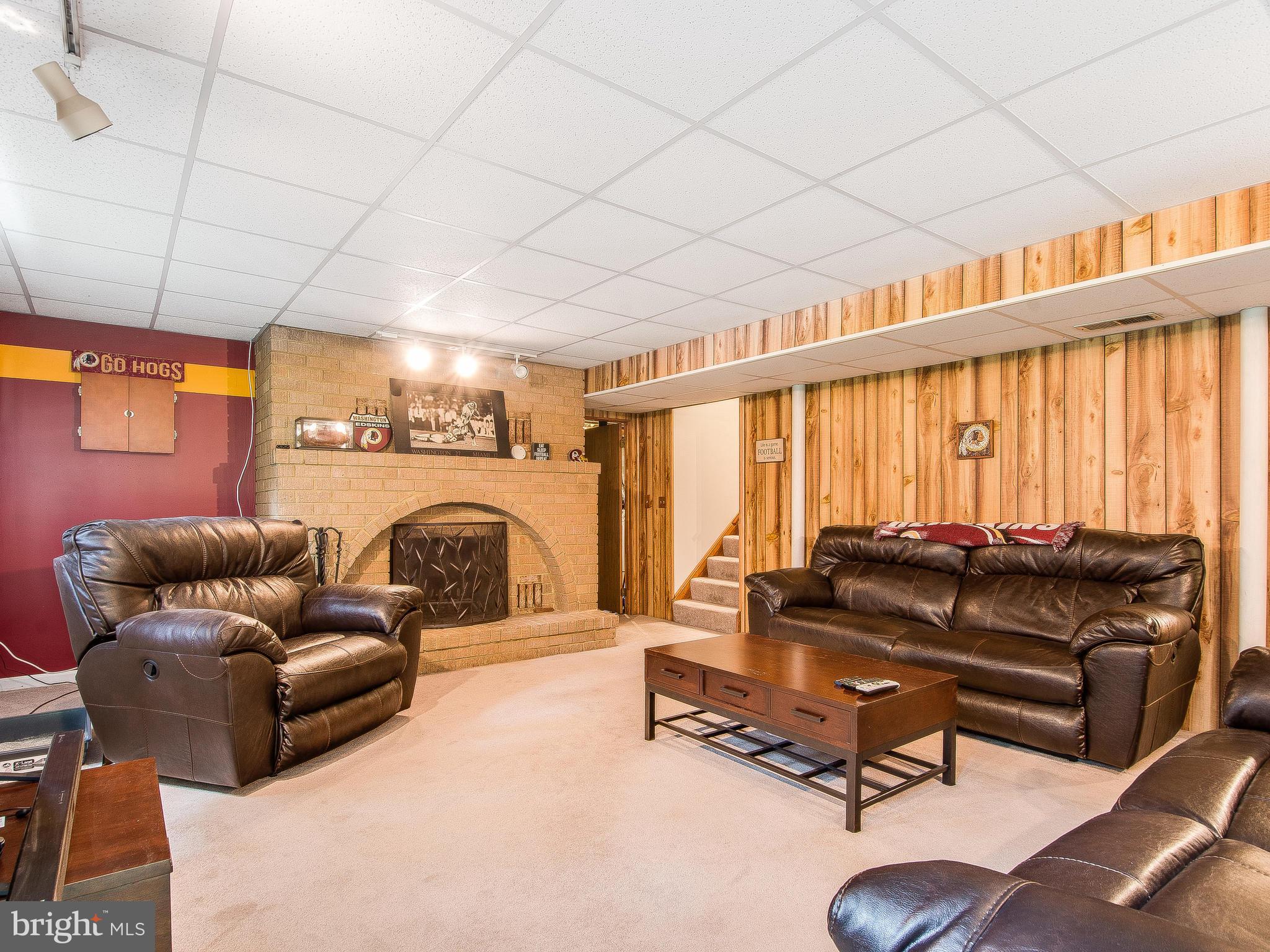 5412 Cabbage Spring Road Mount Airy, MD 21771 - Photo 17 of 30 Family Room with Brick Wood-Burning Fire Place
