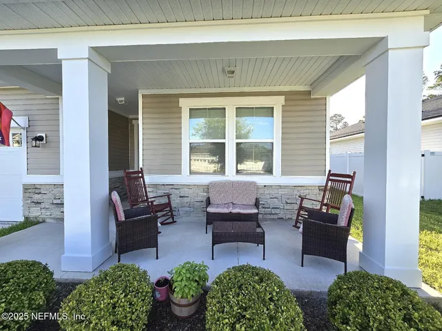 a living room filled with furniture