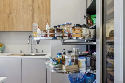 a room with storage and utility