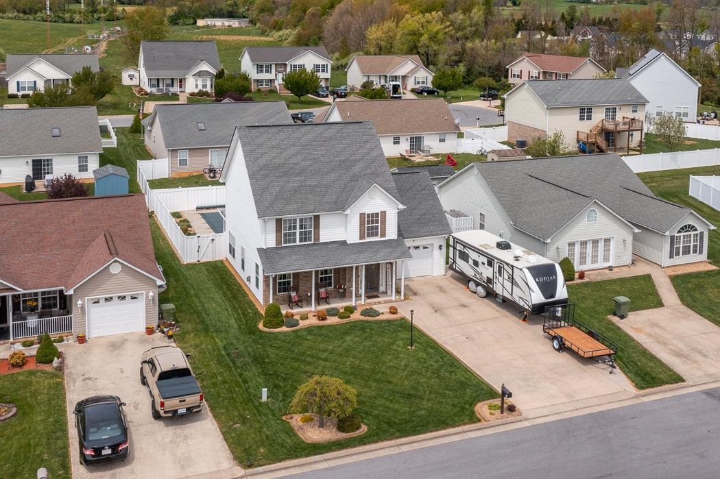 213 Inglecress Road Waynesboro, VA 22980 - Photo 55 of 68 an aerial view of a house with garden space and street view