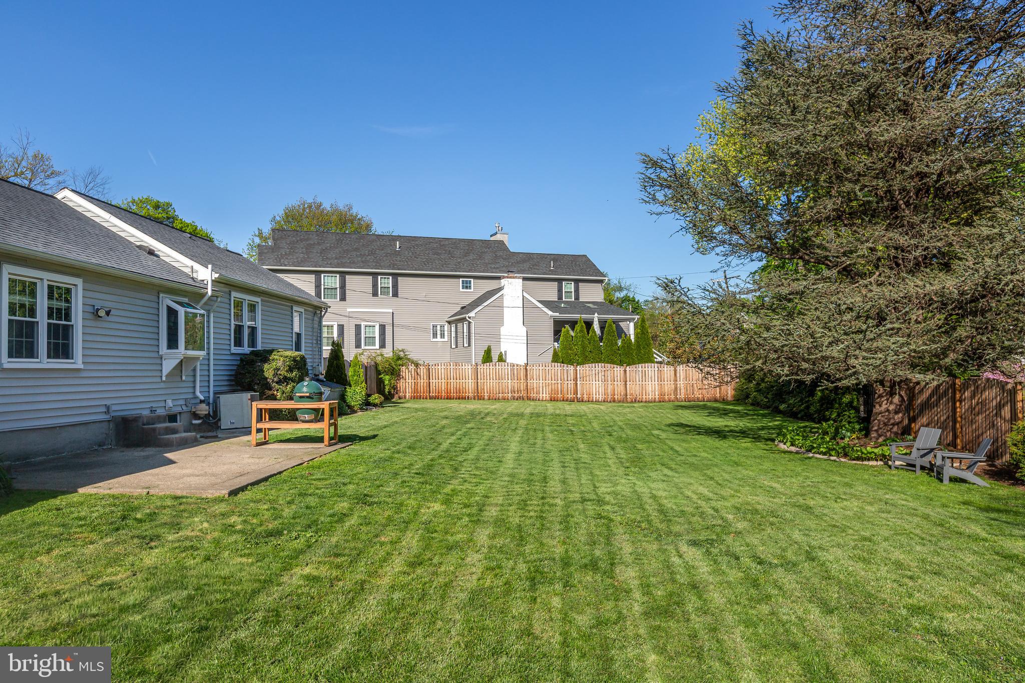 117 Hillside Road Wayne, PA 19087 - Photo 33 of 36 Rear Patio Overlooks Green Yard