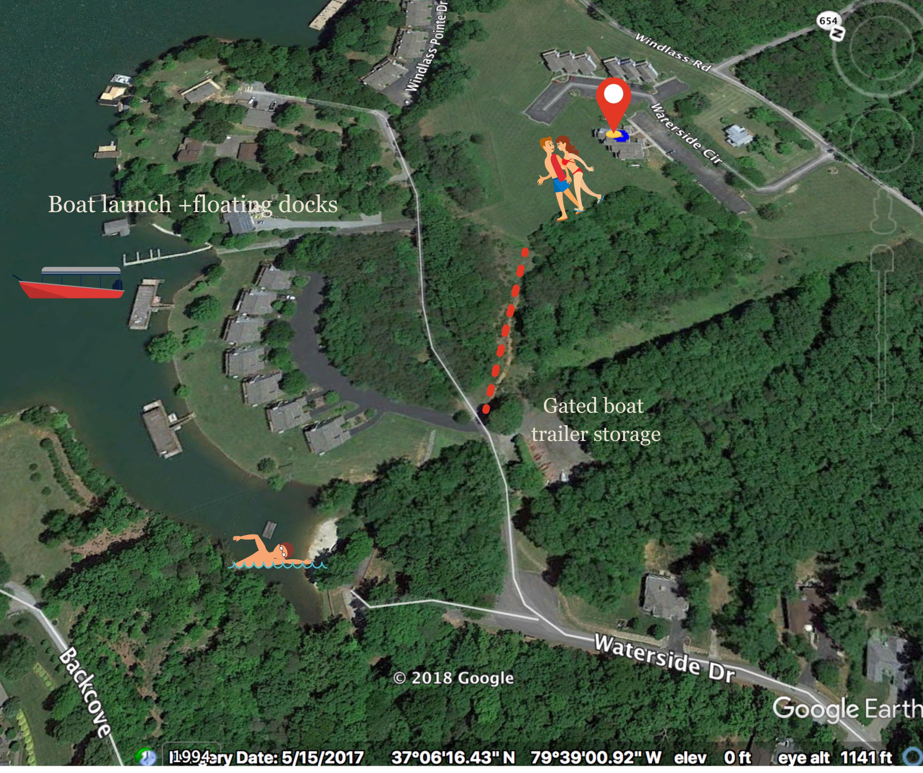 71 Waterside Circle, Unit D6 Moneta, VA 24121 - Photo 3 of 52 an aerial view of a residential houses with outdoor space