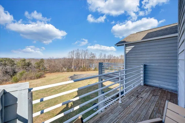 a view of a terrace with sky view
