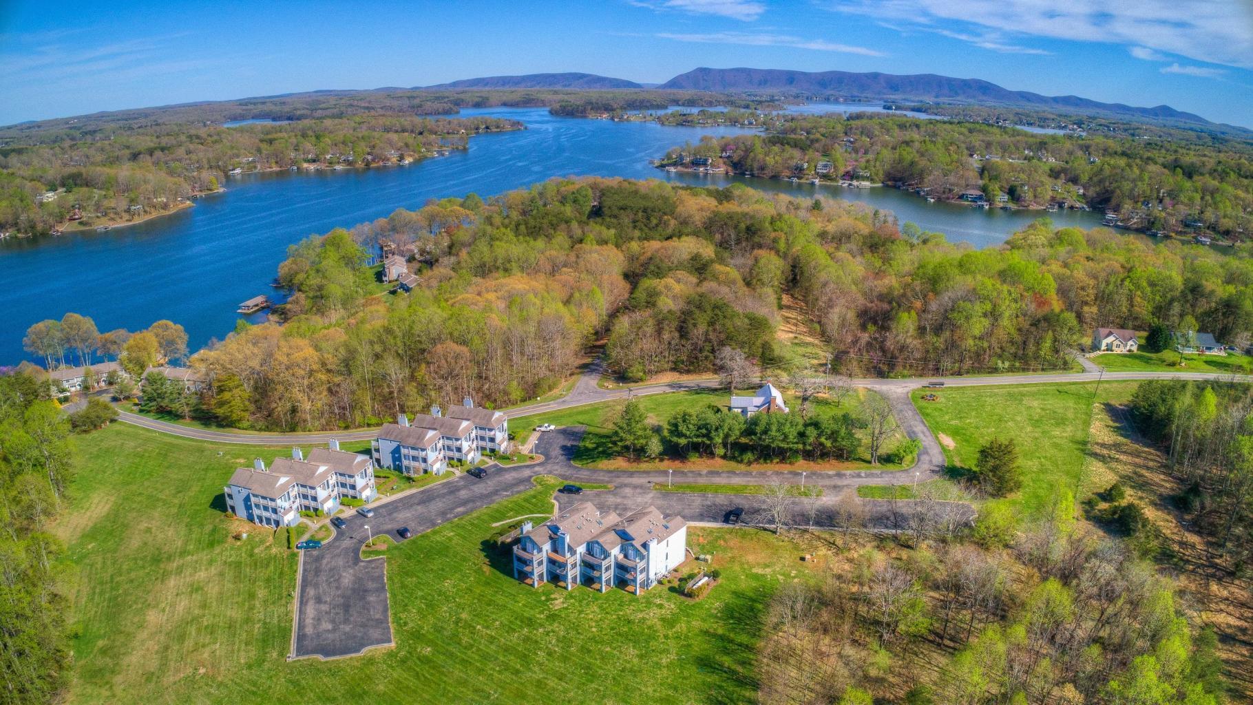 71 Waterside Circle, Unit D6 Moneta, VA 24121 - Photo 42 of 52 an aerial view of a houses with a lake view