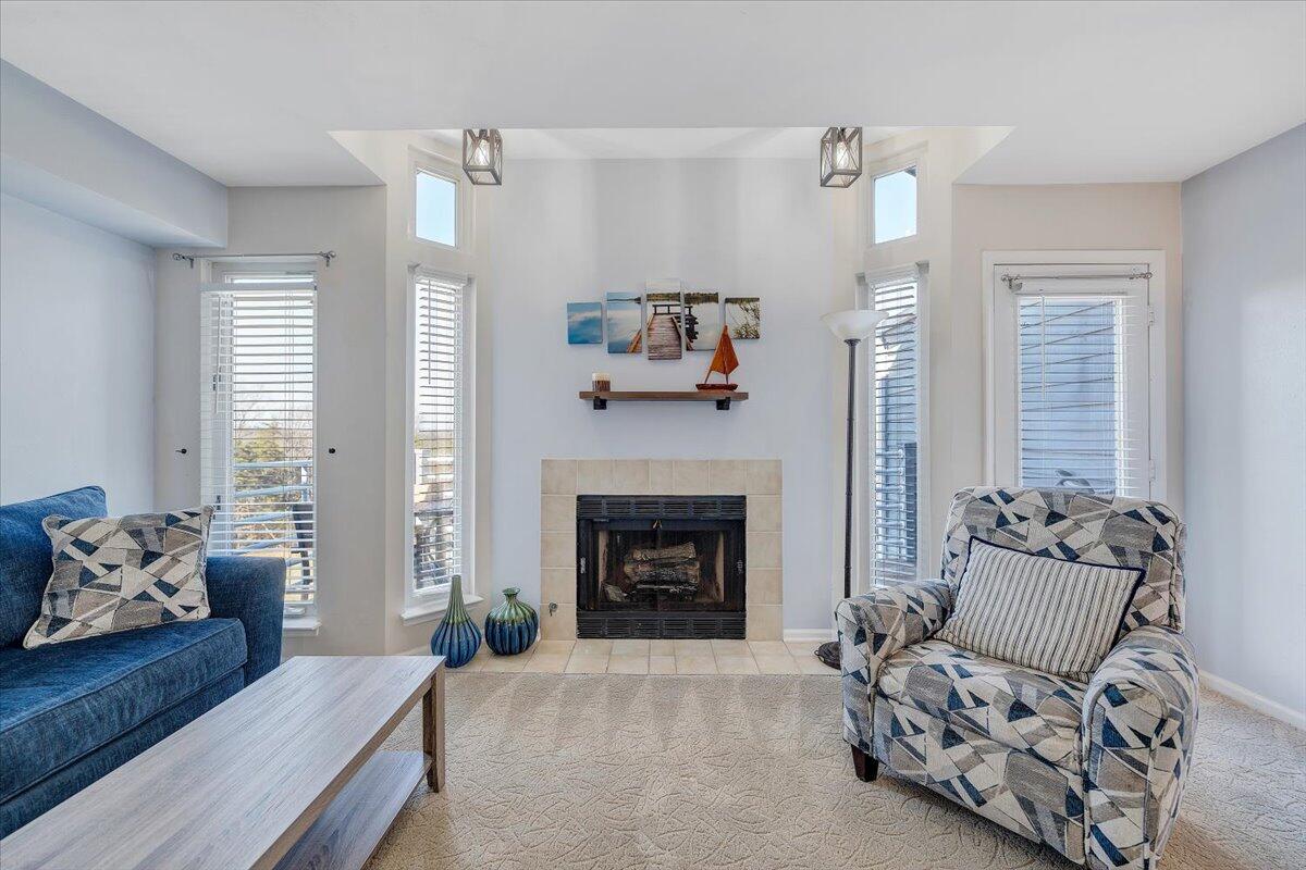 71 Waterside Circle, Unit D6 Moneta, VA 24121 - Photo 10 of 52 a living room with furniture and a fireplace