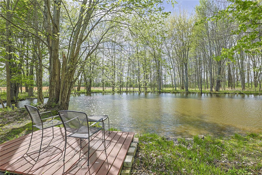 1757 Phillips Road Lebanon, OH 45036 - Photo 41 of 51 This serene pond view features a private dock, offering peaceful moments amidst nature's embrace.