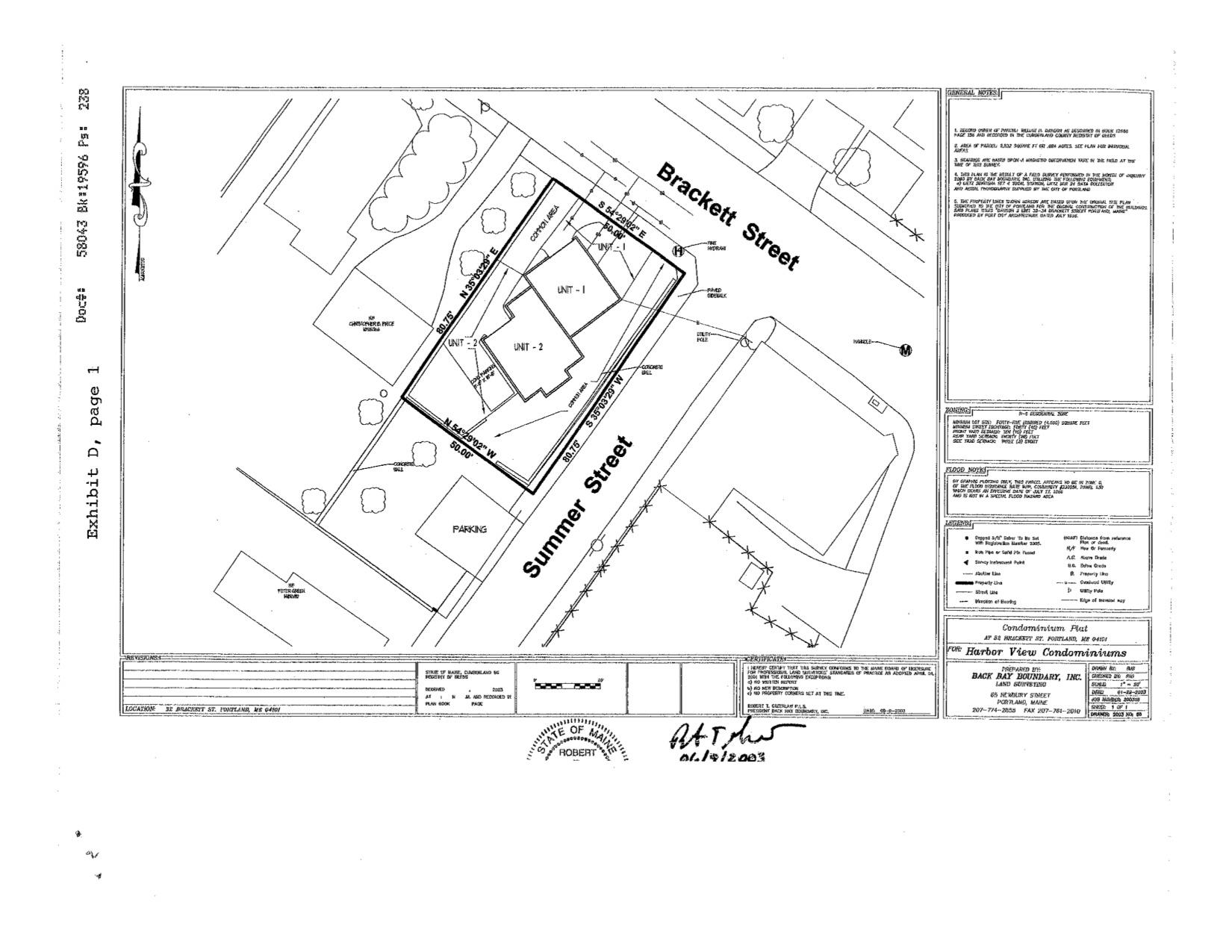 32 Brackett Street, Unit 1 Portland, ME 04102 - Photo 39 of 42 HARBOR VIEW CONDO FLOOR PLANS 1