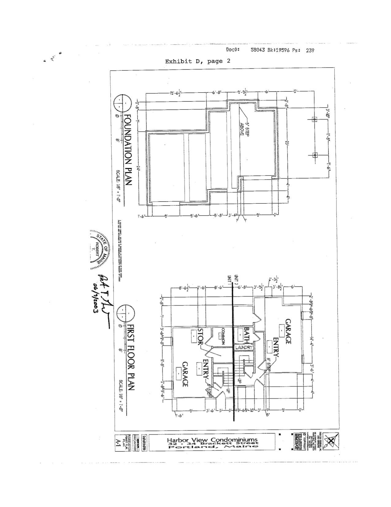 32 Brackett Street, Unit 1 Portland, ME 04102 - Photo 40 of 42 HARBOR VIEW CONDO FLOOR PLANS 2