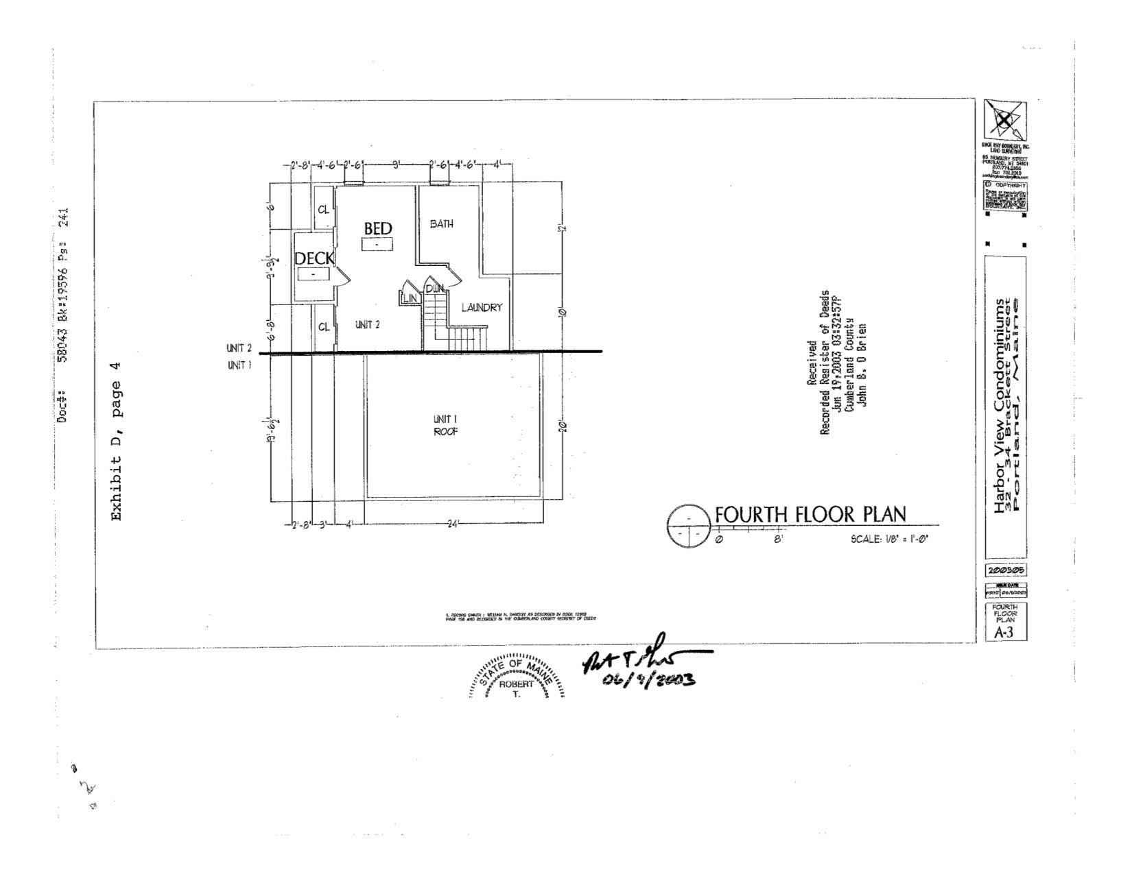 32 Brackett Street, Unit 1 Portland, ME 04102 - Photo 42 of 42 HARBOR VIEW CONDO FLOOR PLANS 4