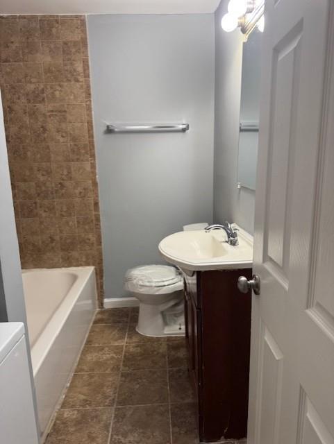 3741 Hopkins Road, Unit A Powder Springs, GA 30127 - Photo 17 of 25 a bathroom with a sink a toilet and bathtub