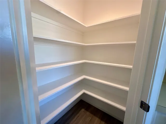 a storage room with an empty room