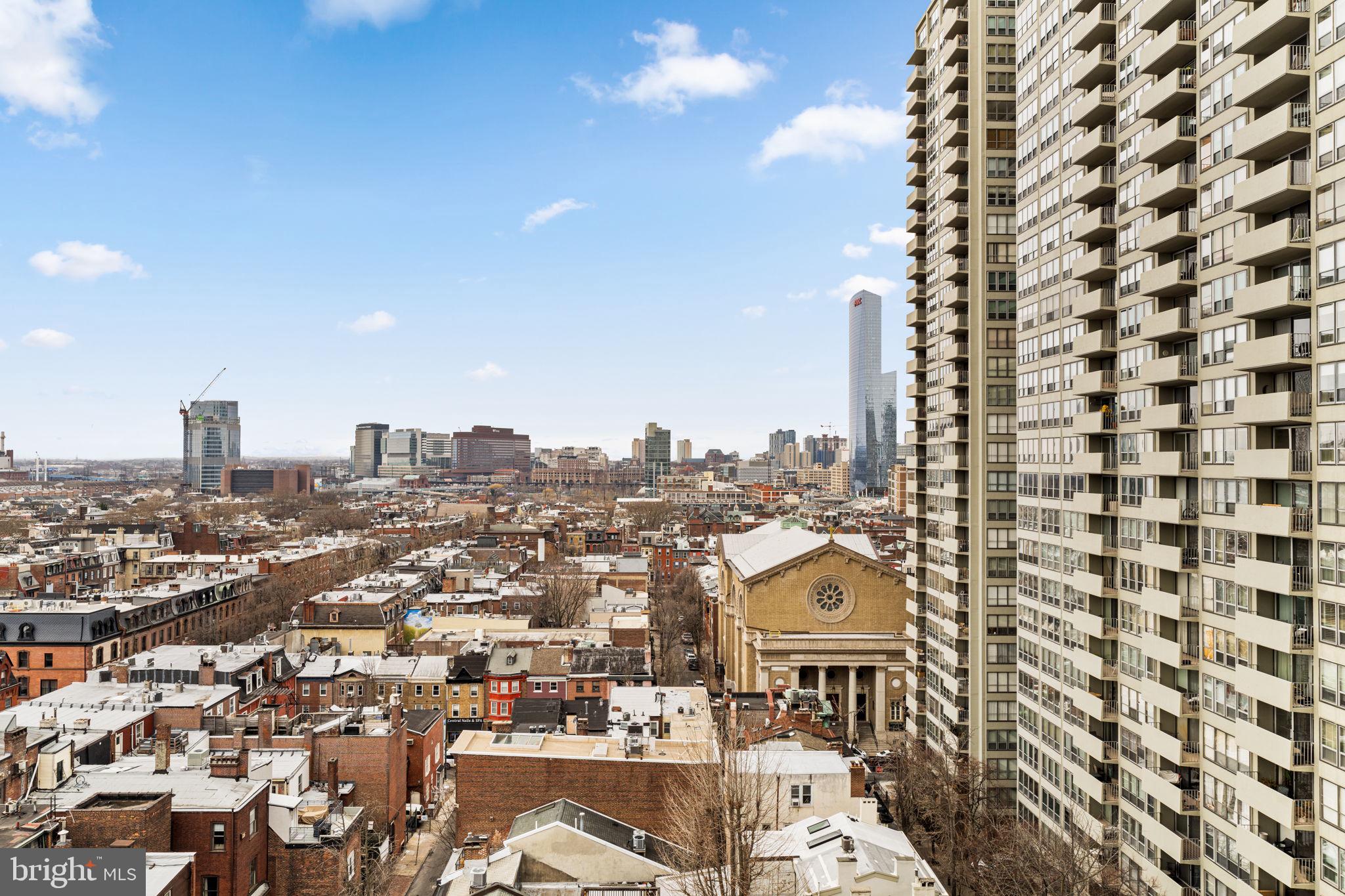 1900 Rittenhouse Square, Unit 12B Philadelphia, PA 19103 - Photo 38 of 41 West Facing Views from Balcony