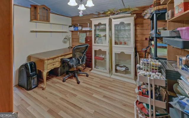 a room with storage and utility