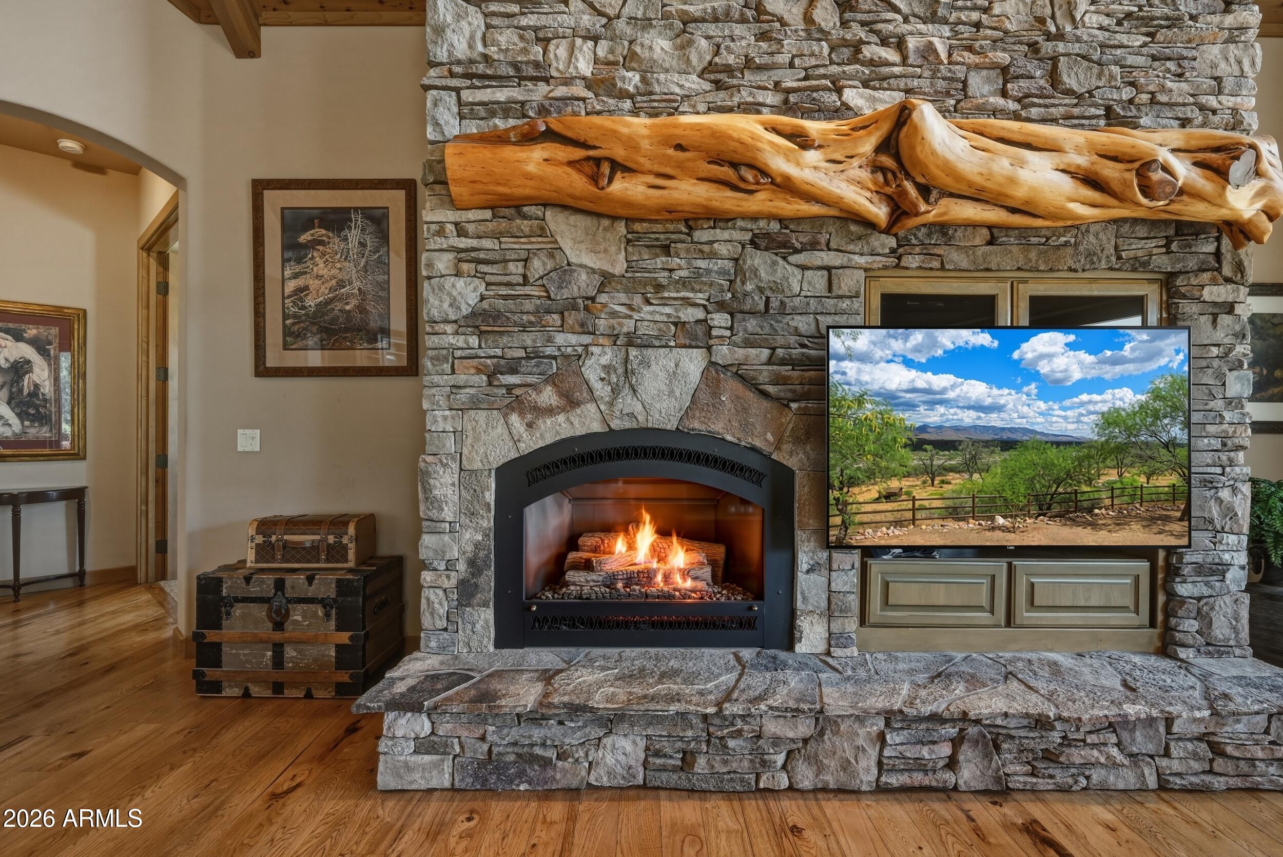 3101 East Mayfield Payson, AZ 85541 - Photo 24 of 71 a living room with furniture and a fireplace