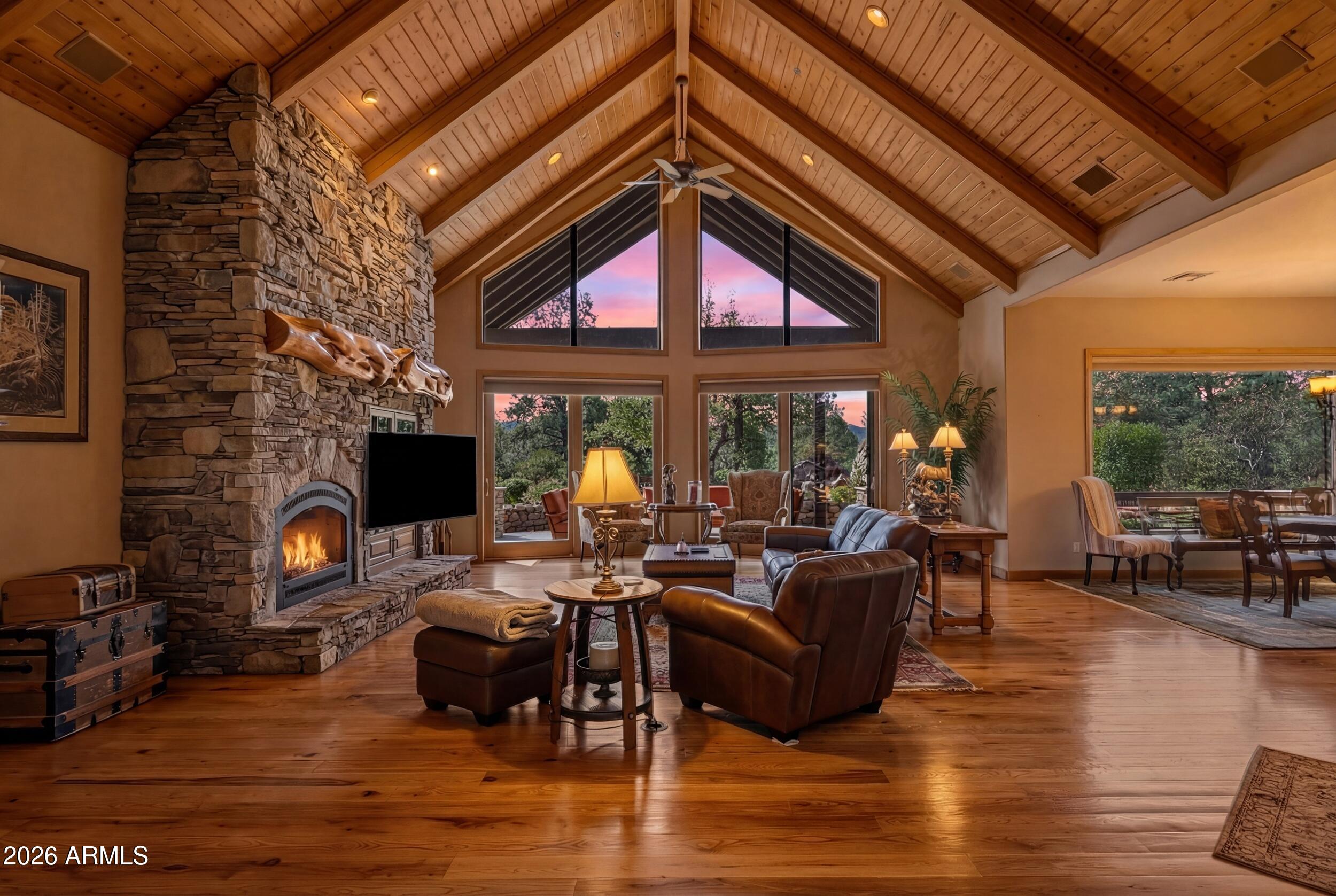3101 East Mayfield Payson, AZ 85541 - Photo 43 of 71 a living room with furniture and a fireplace