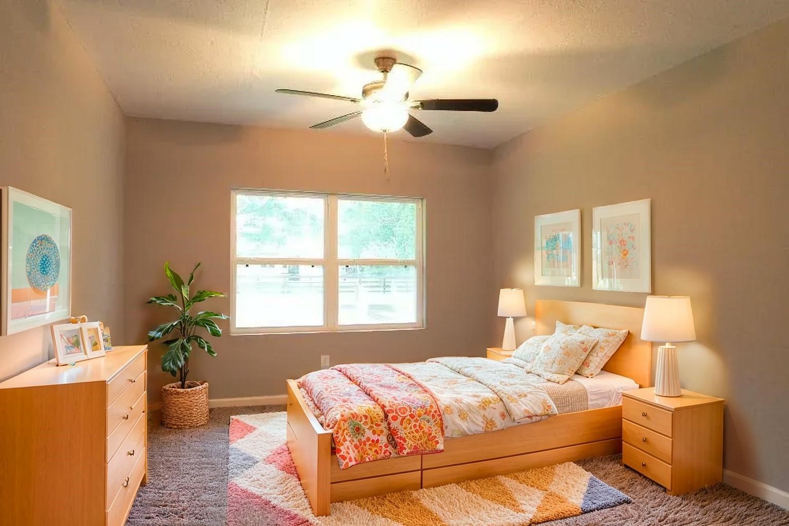 25373 Goodson Road Splendora, TX 77372 - Photo 24 of 41 a bedroom with a bed and ceiling fan