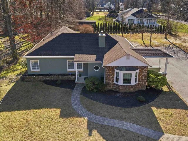 a view of a house with a patio