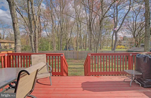 a deck view with a seating space