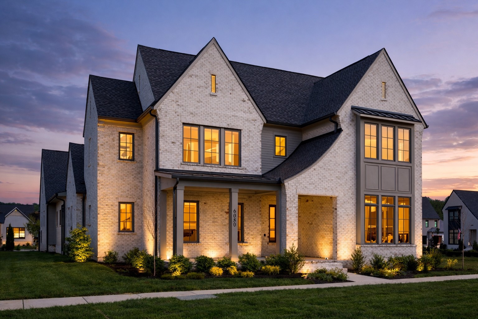 a front view of a house