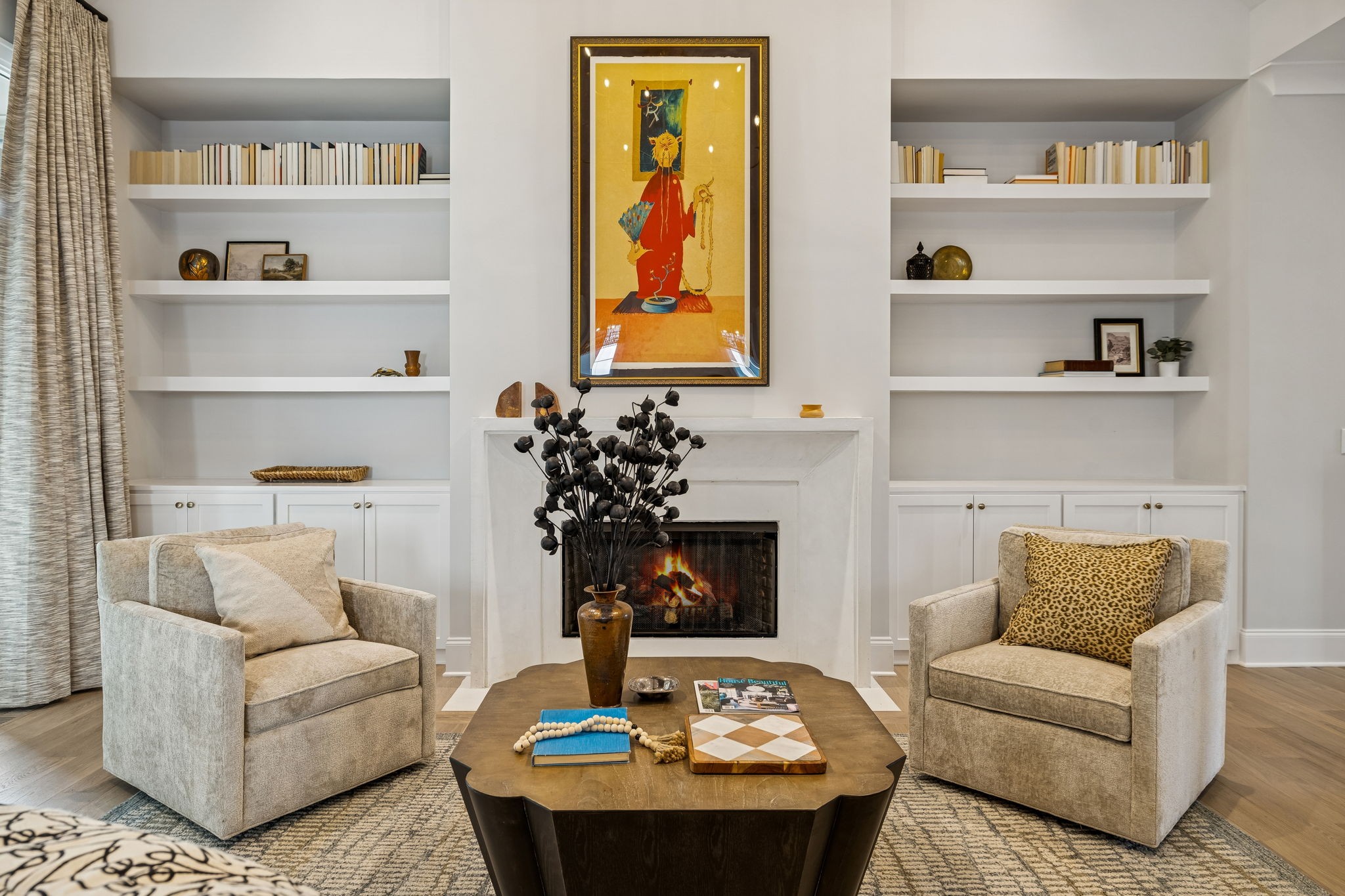 6080 Pasquo Road Nashville, TN 37221 - Photo 14 of 76 a living room with furniture and a fireplace