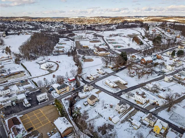 an aerial view of a city