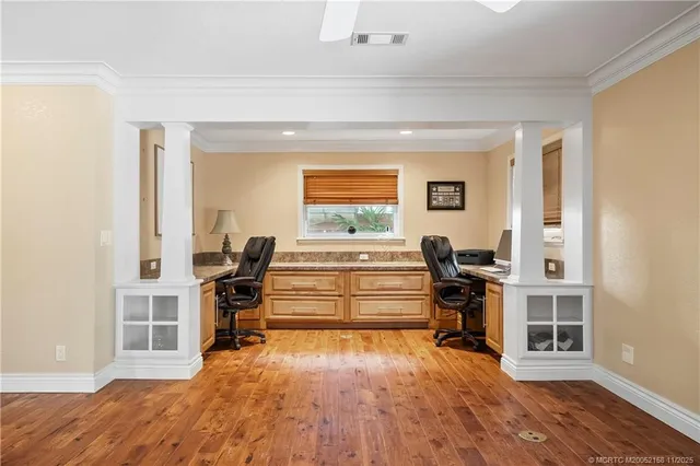 a view of a tree in a yard