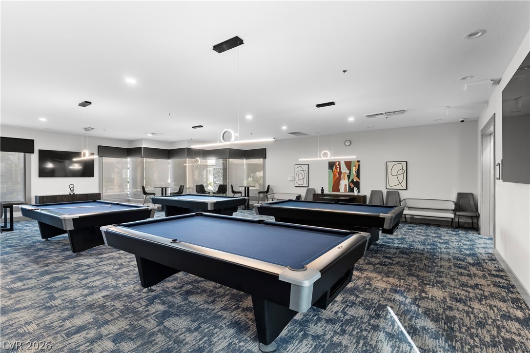 181 Short Ruff Way Las Vegas, NV 89148 - Photo 27 of 43 Playroom featuring billiards table and recessed lighting