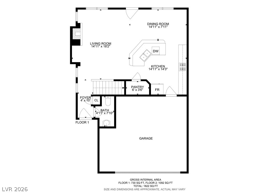 181 Short Ruff Way Las Vegas, NV 89148 - Photo 43 of 43 View of floor plan / room layout