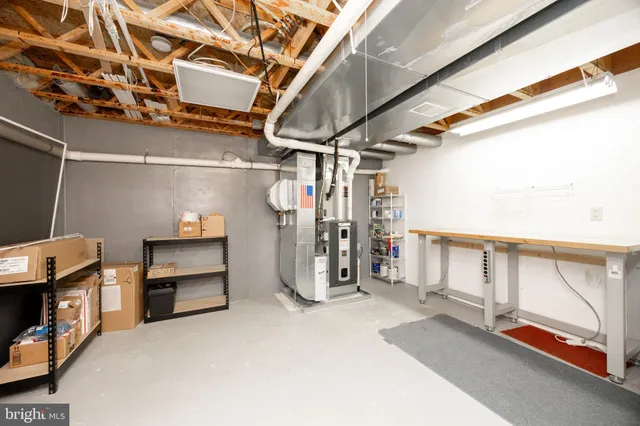 a view of storage and utility room