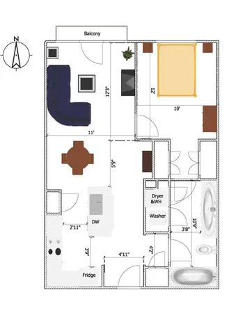 $1,850 | 3000 Vanderbilt Place, Unit 107, Nashville, TN 37212