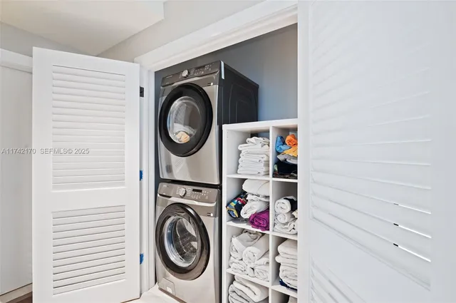 a view of a swimming pool with an outdoor space