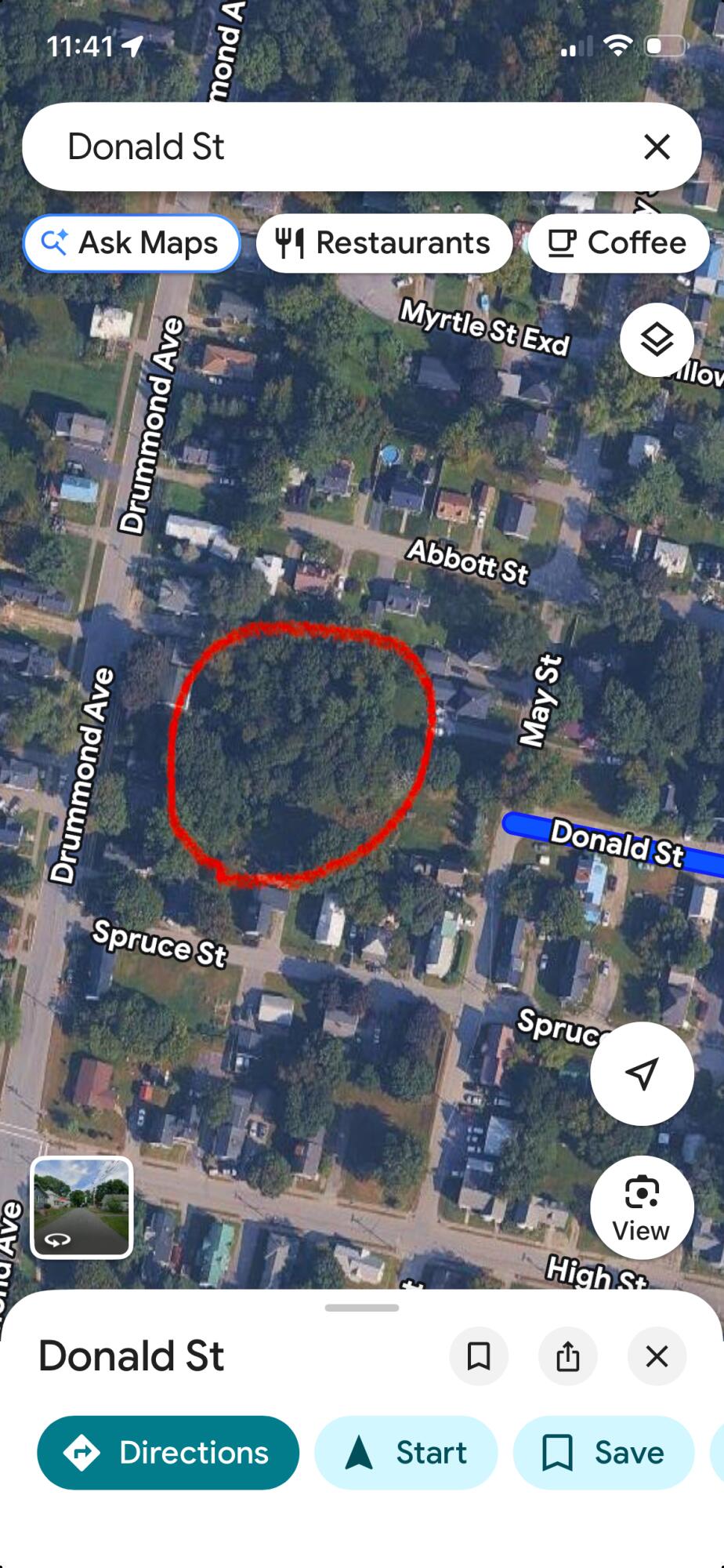 0 Donald Street Waterville, ME 04901 - Photo 3 of 3 Aerial view