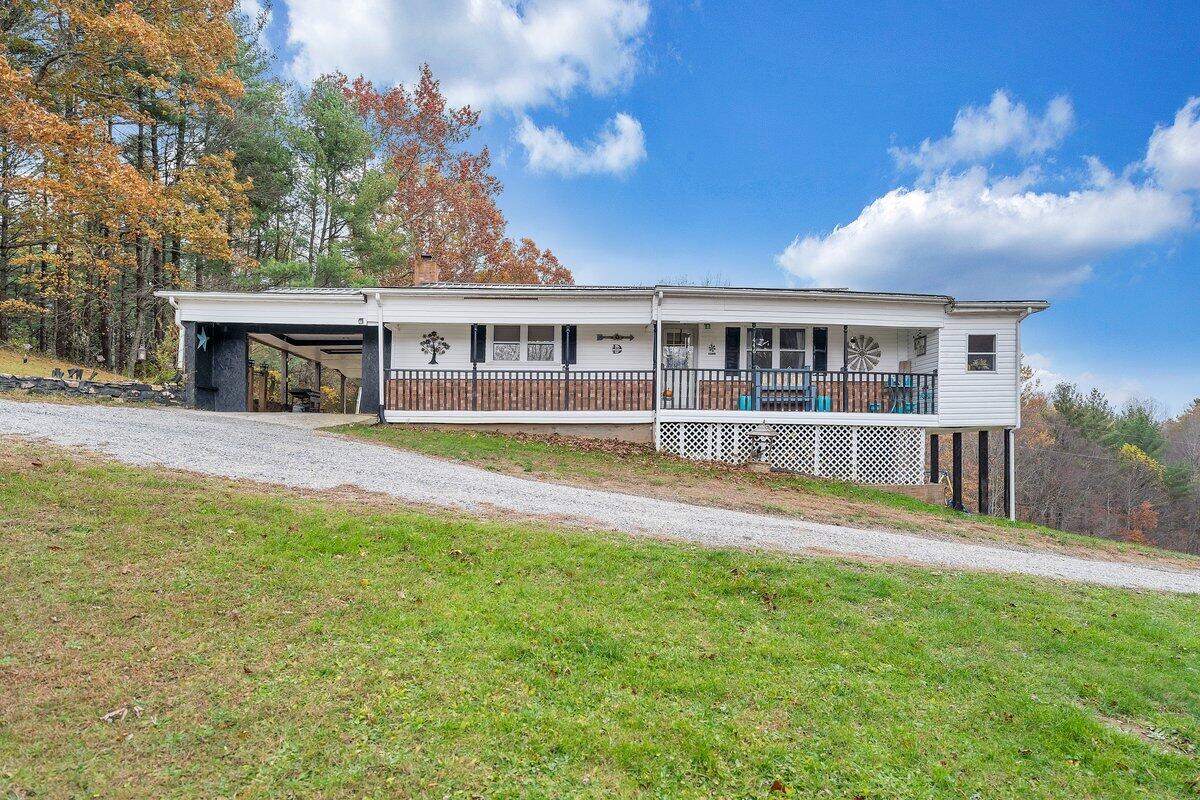 446 Macks Mountain Road Northwest Indian Valley, VA 24105 - Photo 11 of 59 a view of a house with a swimming pool