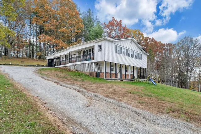 a house view with a garden space