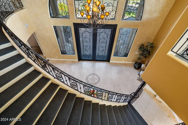 a view of a living room and entry way