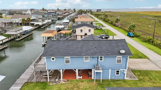 a aerial view of a house