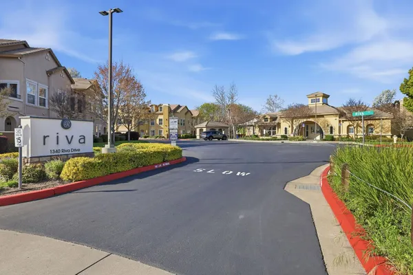 a view of a street with houses
