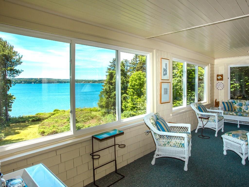 26 Manchester Road Northeast Harbor, ME 04662 - Photo 13 of 35 Sunporch facing west to Somes Sound...