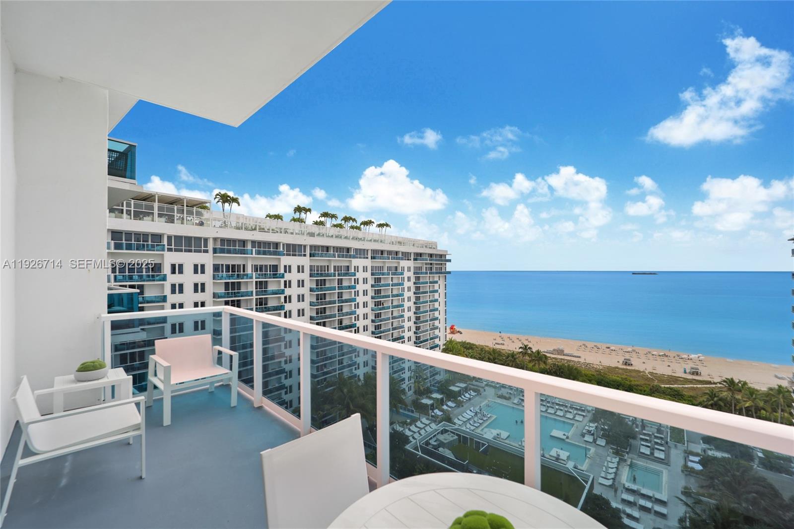 2301 Collins Avenue, Unit 1625 Miami Beach, FL 33139 - Photo 11 of 19 a view of a balcony with lake view and mountain view