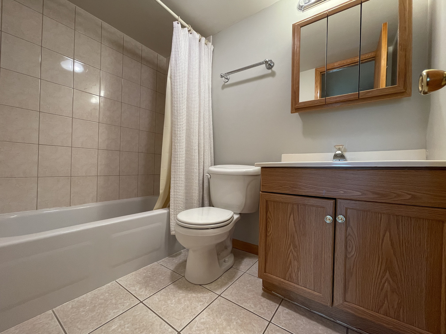 6443 Clarendon Hills Road, Unit 107 Willowbrook, IL 60527 - Photo 11 of 19 a bathroom with a sink a toilet and bathtub