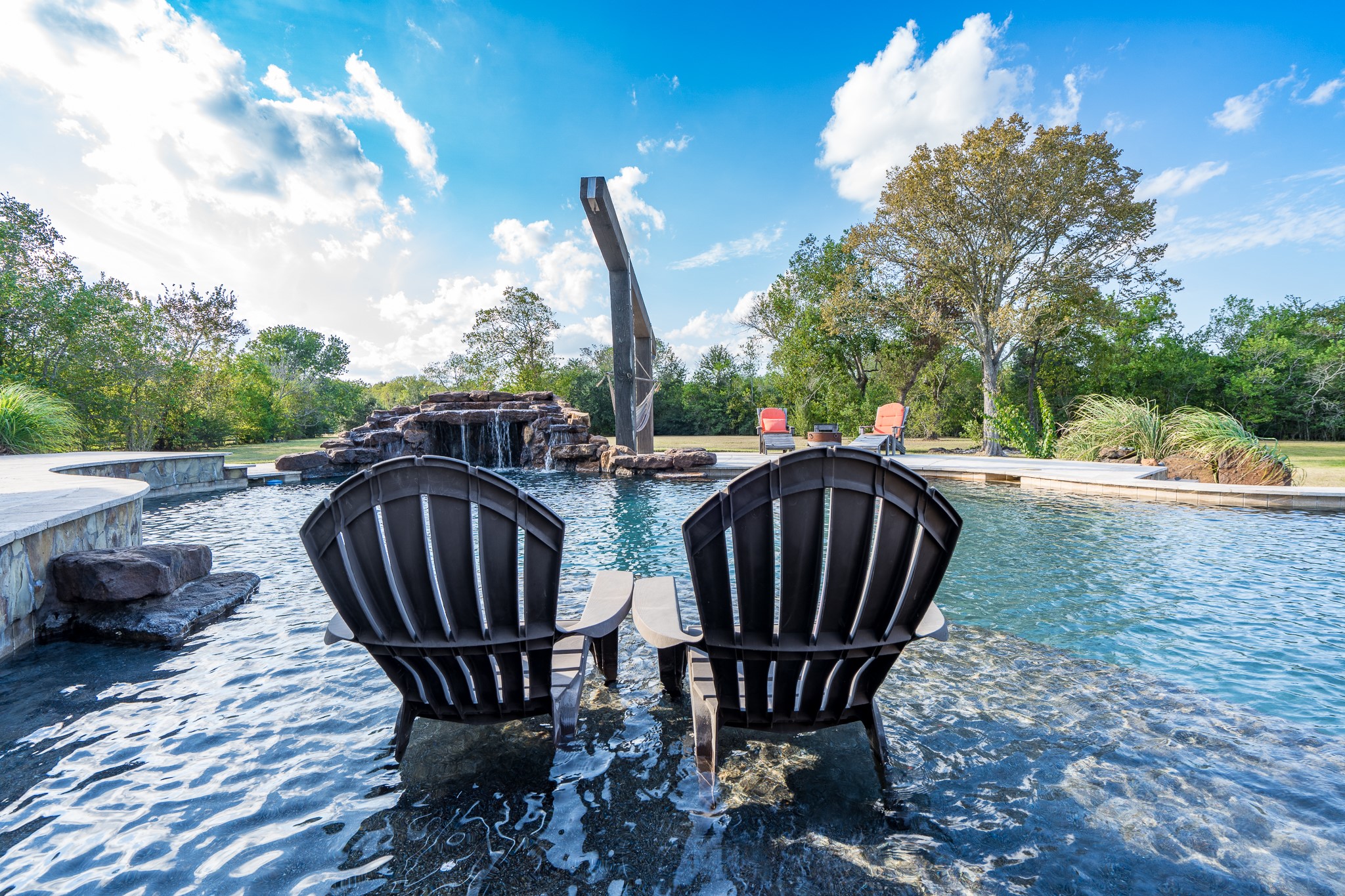 Imagine watching sunsets in the evening and only getting your feet wet on the tanning ledge.