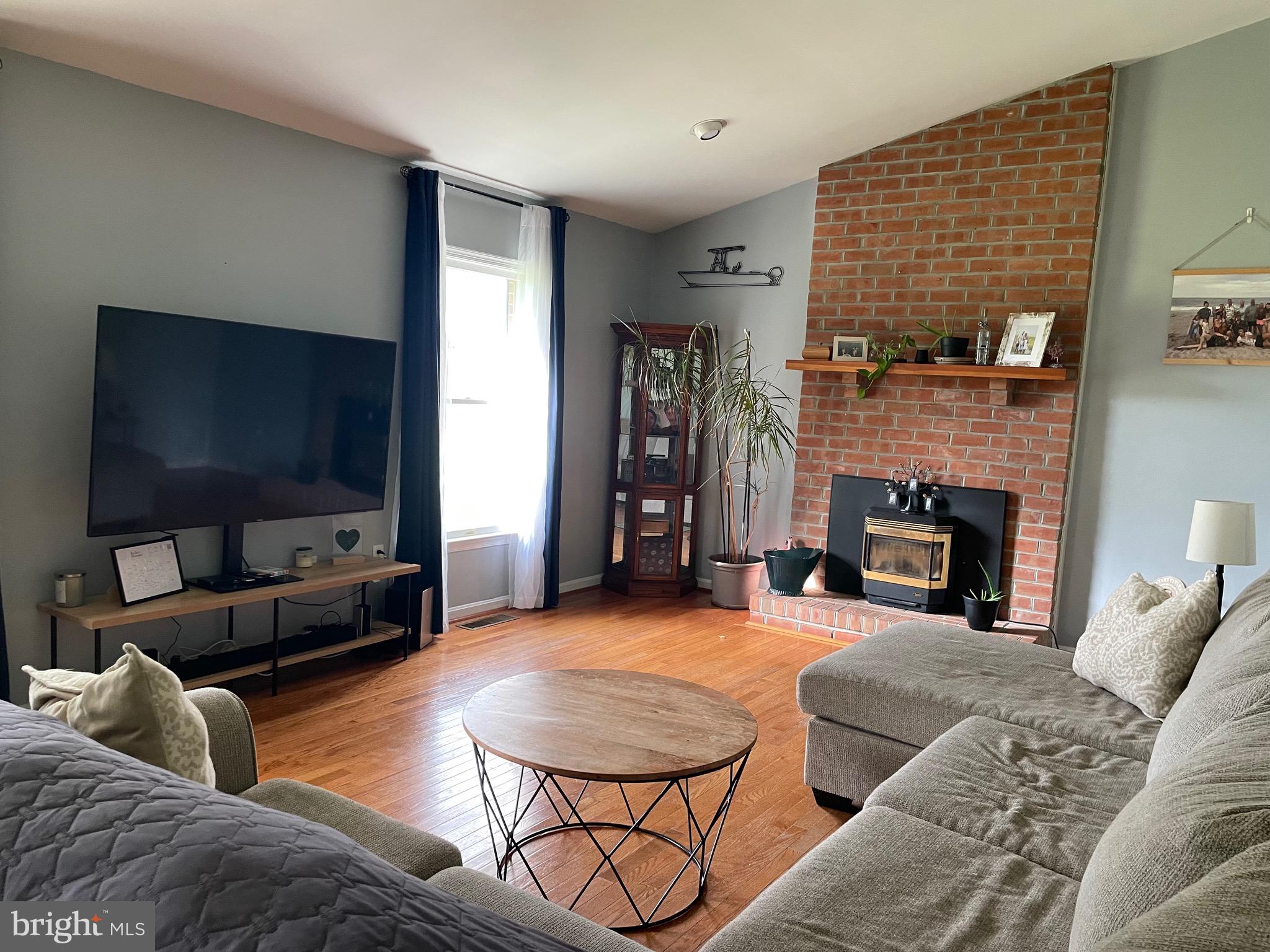 11498 Reed Circle Ridgely, MD 21660 - Photo 8 of 21 Spacious living room with pellet stove insert.