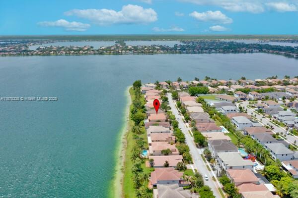 a view of a city and an ocean view