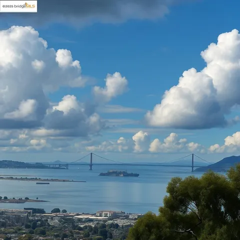 a view of city and ocean