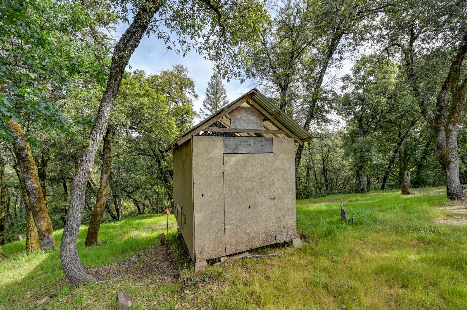 3680 Greenwood Road Garden Valley, CA 95633 - Photo 23 of 32 a view of a small house with a tree in the yard